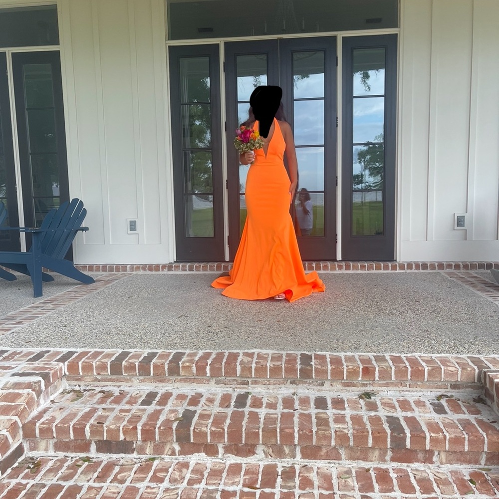 Orange prom dress